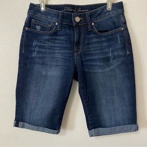 Mavi Cuffed Stretch Distressed Denim Shorts Size 26